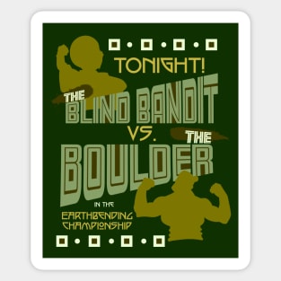 Bandit vs. Boulder Sticker